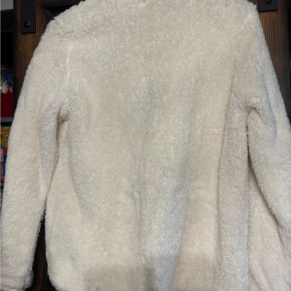 White comfy fuzzy jacket